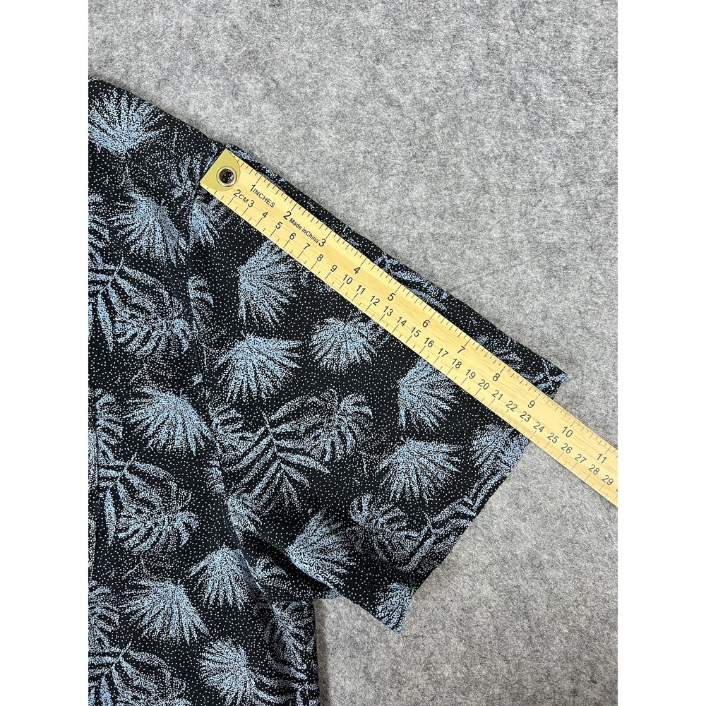 Nat Nast Shirt Mens XL Blue Silk Blend Button Short Sleeve Hawaiian - Picture 9 of 10